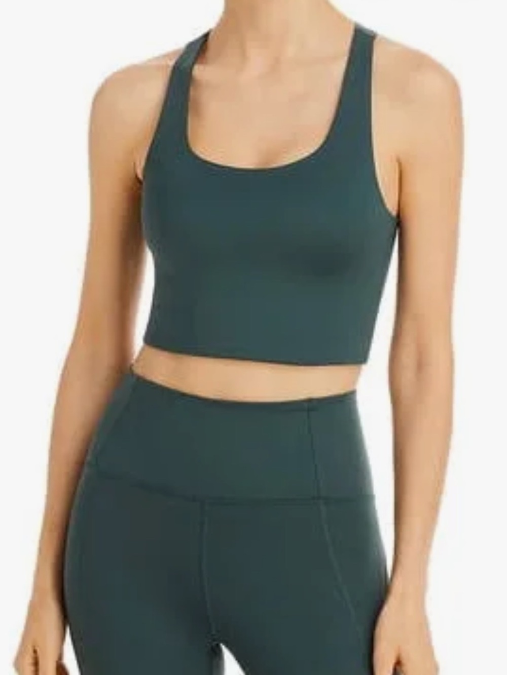 Girlfriend Collective deep teal racerback sports bra Medium